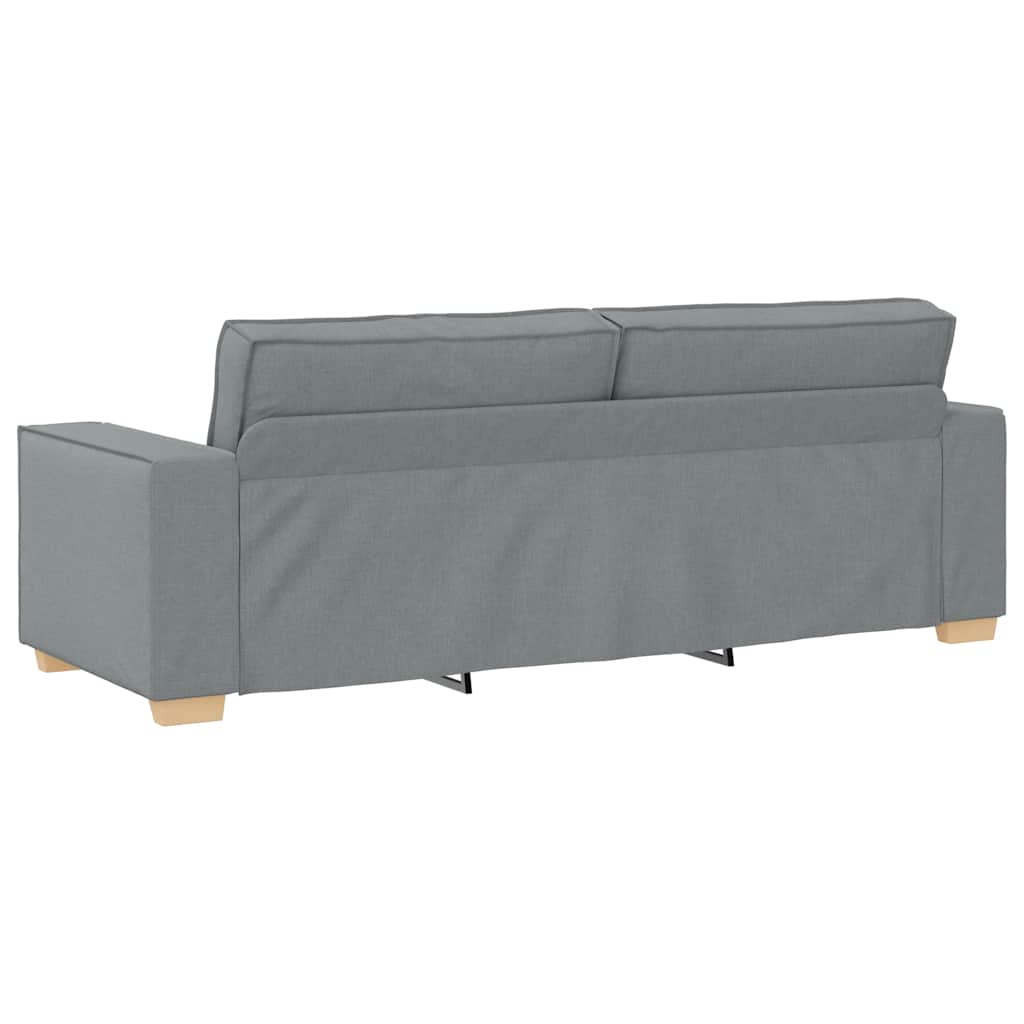 3-Seater Sofa Light Grey 220x78x84 cm Fabric