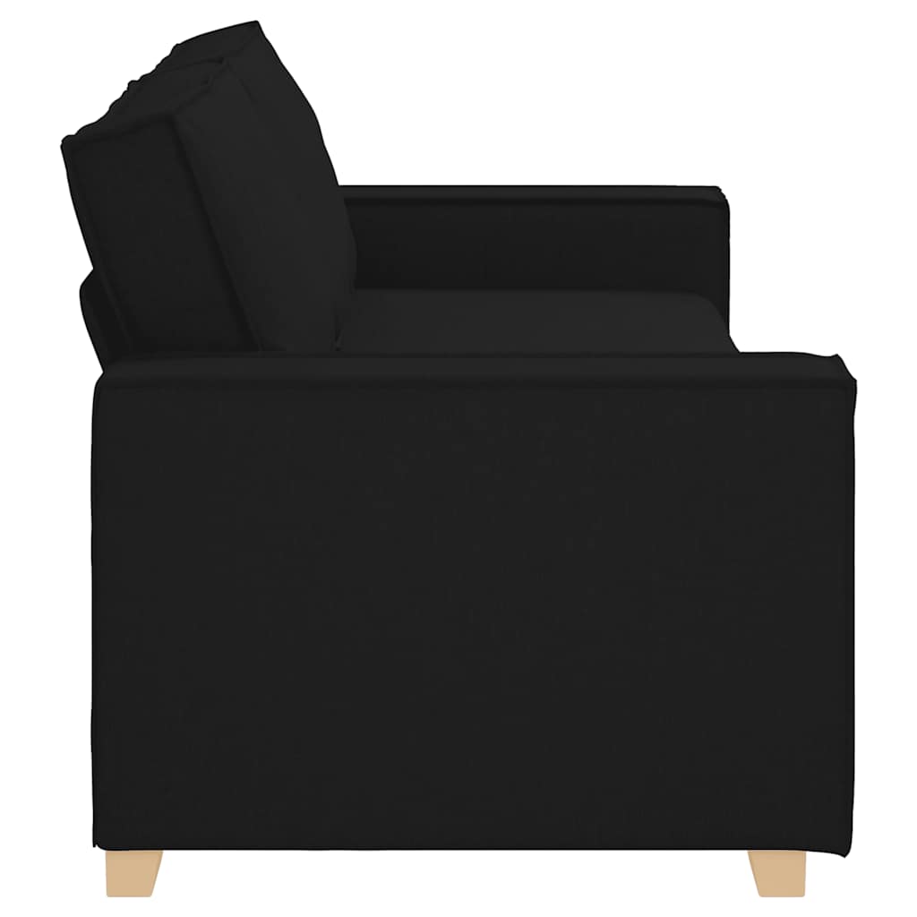 3-Seater Sofa Black 220x78x84 cm Fabric