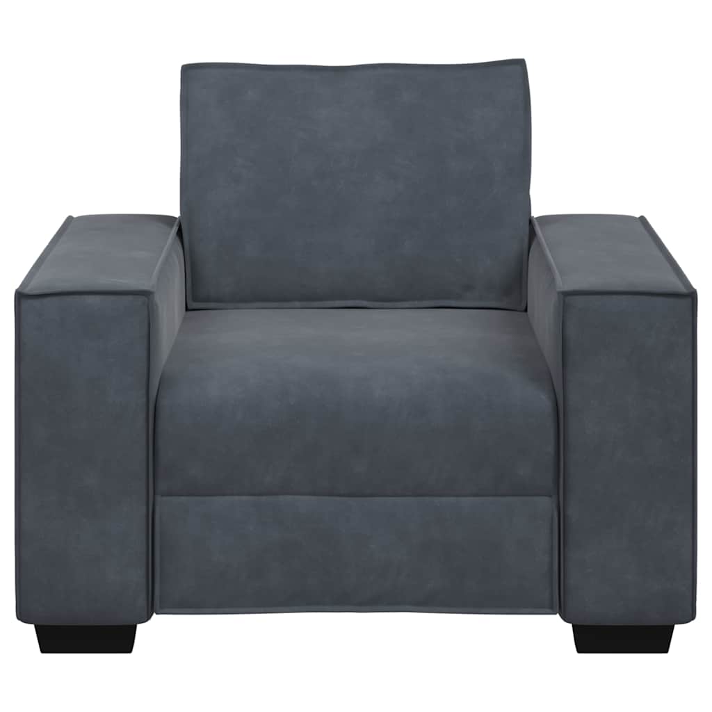 Sofa Chair Dark Grey 100x78x84 cm Velvet