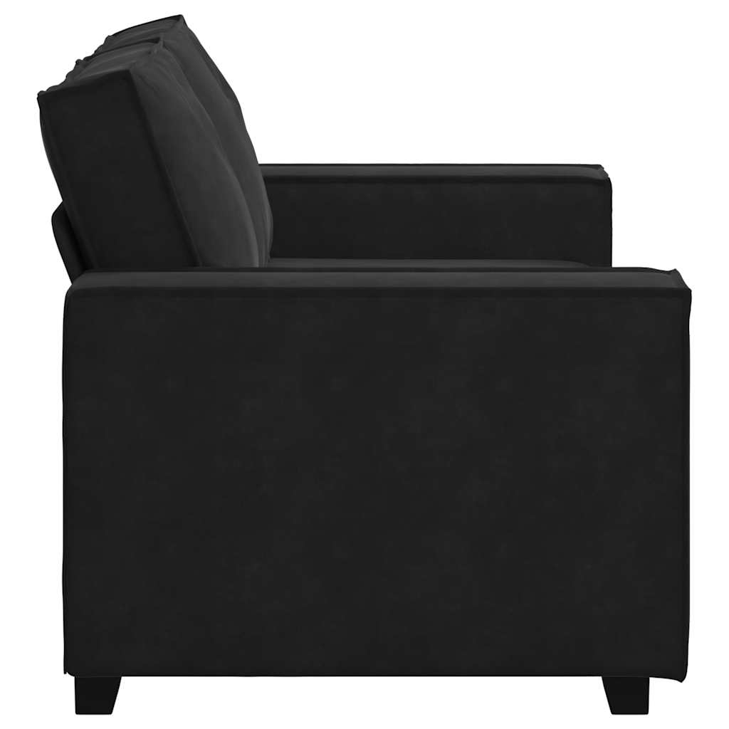 2-Seater Sofa Black 160x78x84 cm Velvet