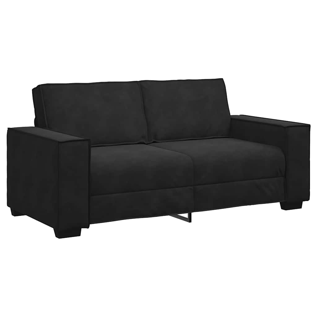 2-Seater Sofa Black 180x78x84 cm Velvet