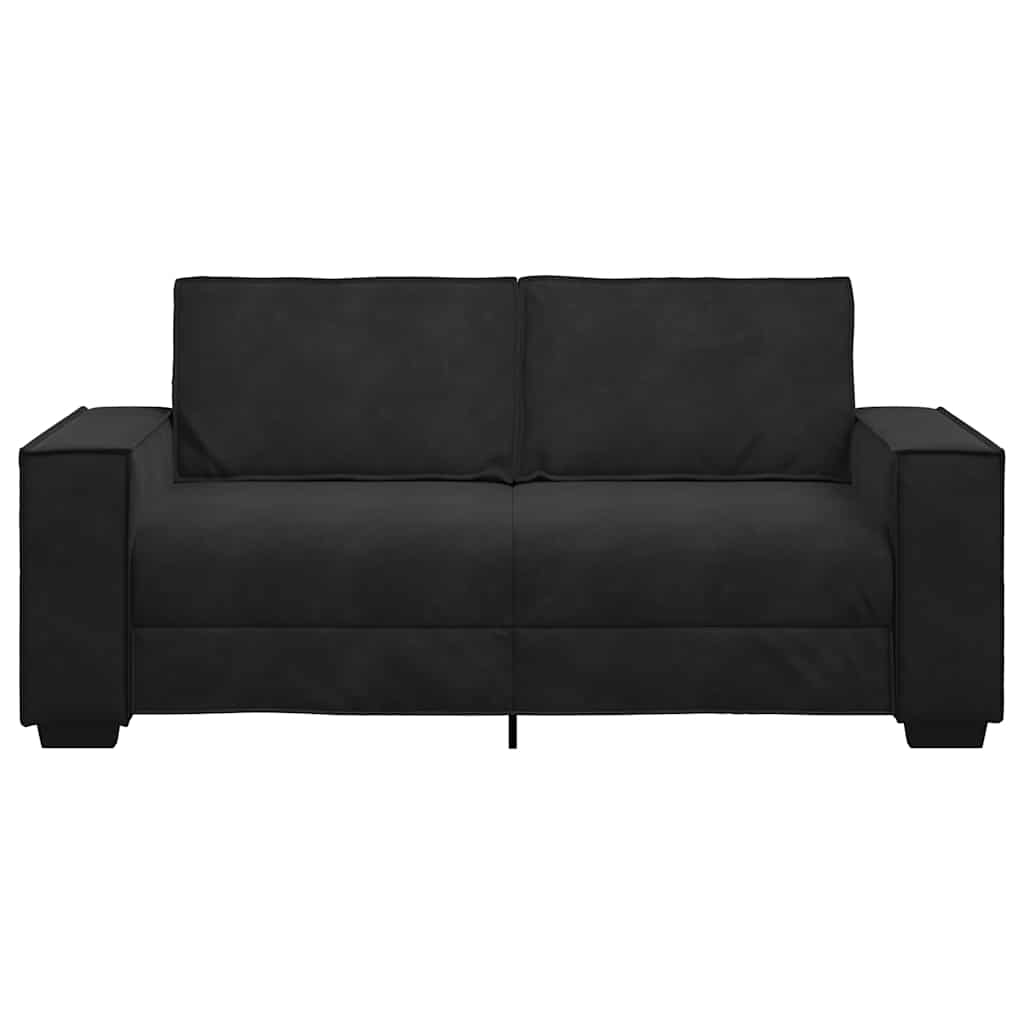 2-Seater Sofa Black 180x78x84 cm Velvet
