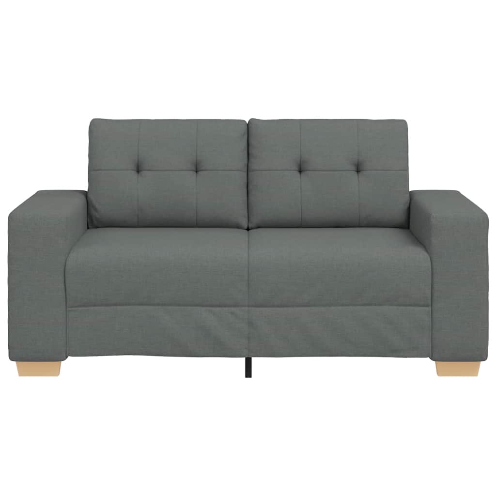 Loveseat Sofa Dark Grey 160x77x82 cm Fabric