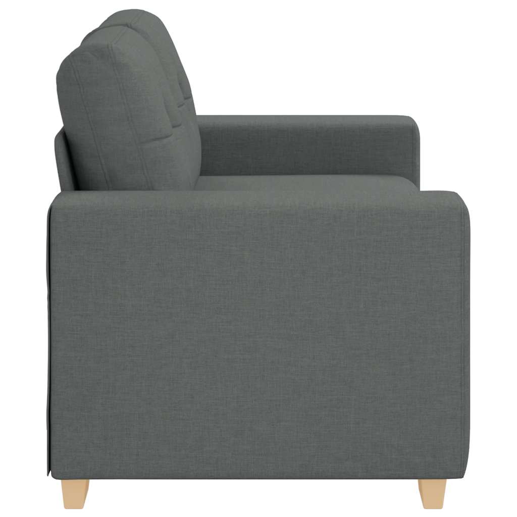 Loveseat Sofa Dark Grey 160x77x82 cm Fabric