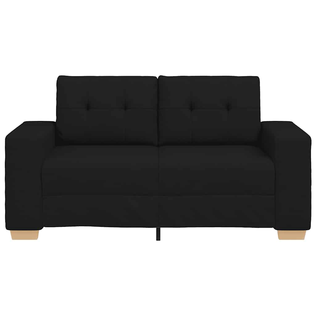 Loveseat Sofa Black 160x77x82 cm Fabric