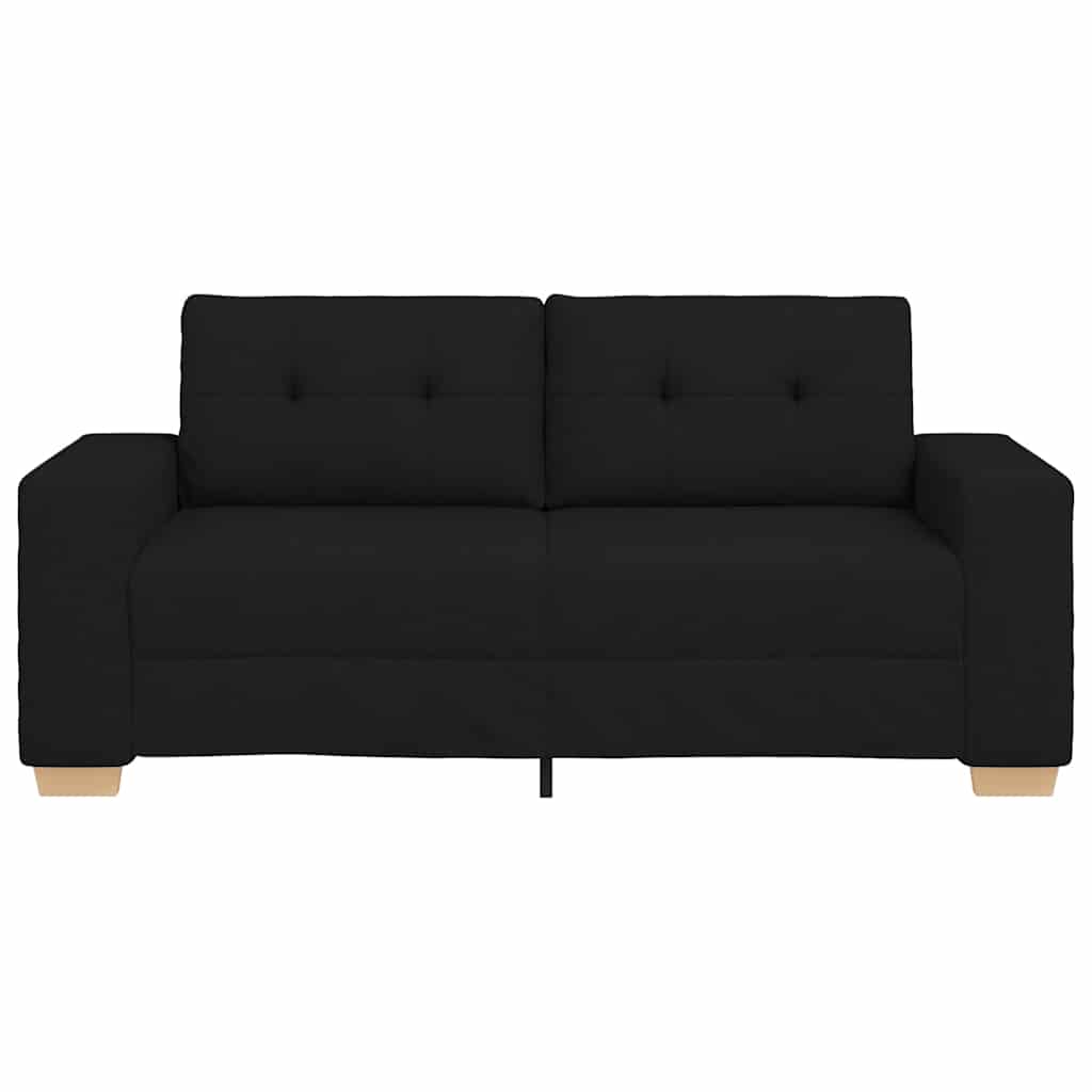 Loveseat Sofa Black 180x77x82 cm Fabric