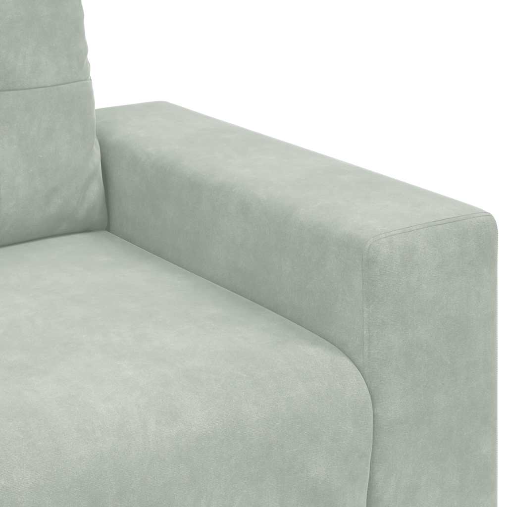 Sofa Chair Light Grey 100x78x80 cm Velvet