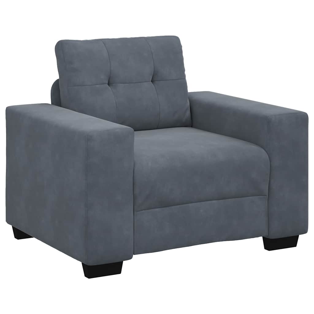 Sofa Chair Dark Grey 100x78x80 cm Velvet