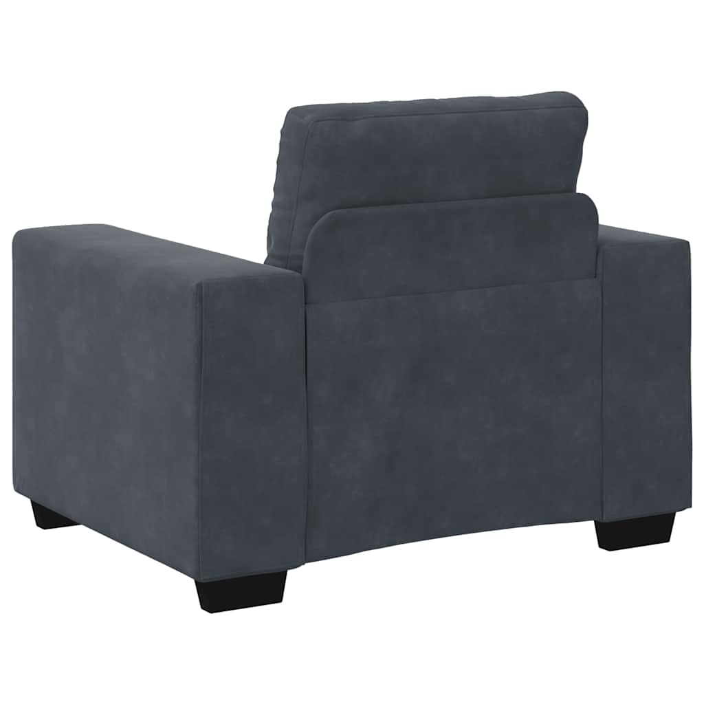 Sofa Chair Dark Grey 100x78x80 cm Velvet