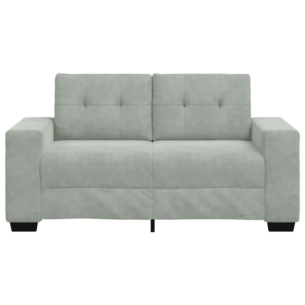 Loveseat Sofa Light Grey 160x77x82 cm Velvet