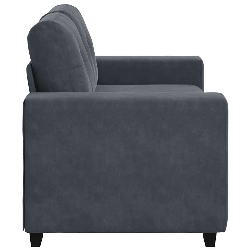 Loveseat Sofa Dark Grey 160x77x82 cm Velvet