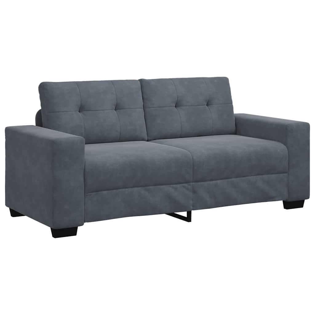 Loveseat Sofa Dark Grey 180x77x82 cm Velvet