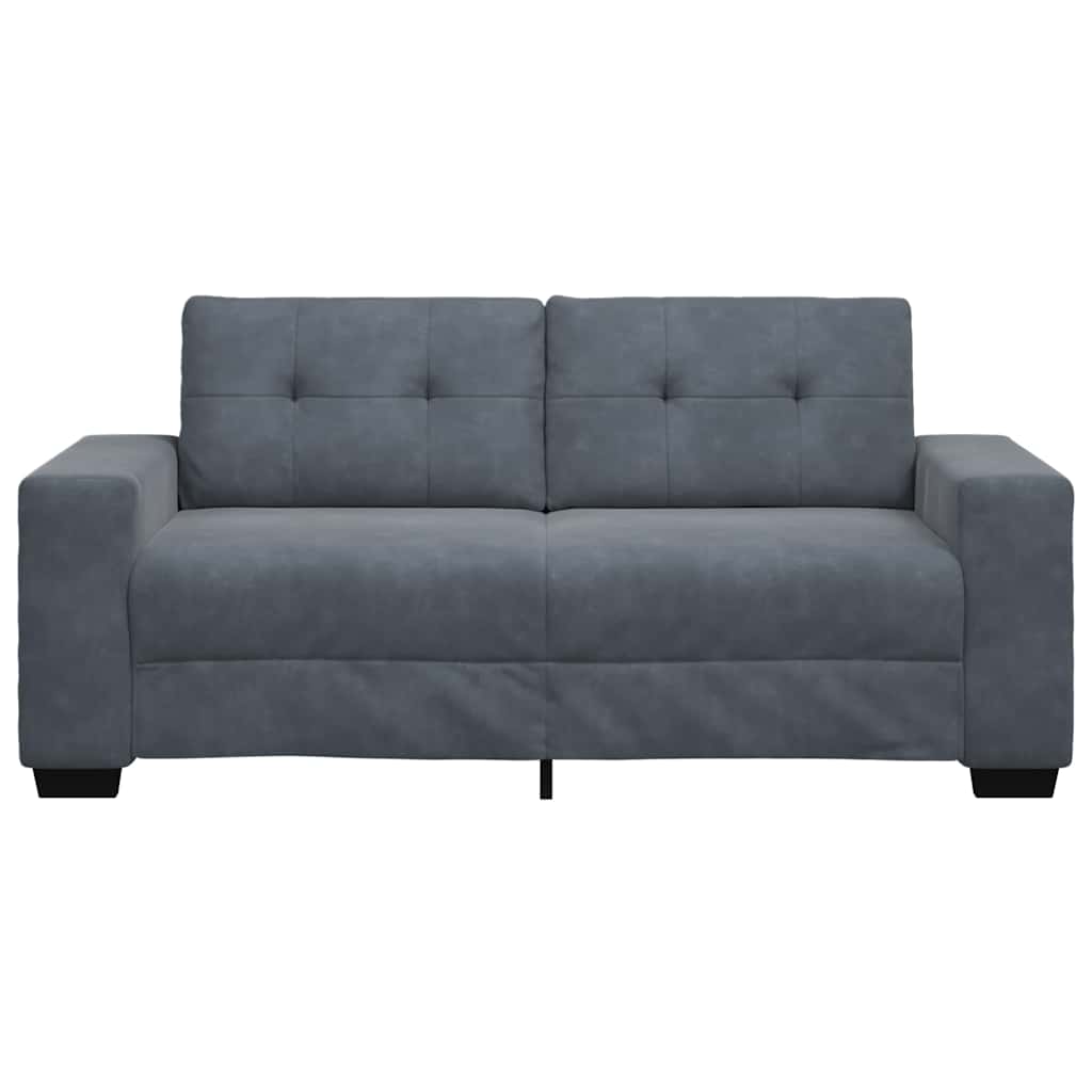 Loveseat Sofa Dark Grey 180x77x82 cm Velvet