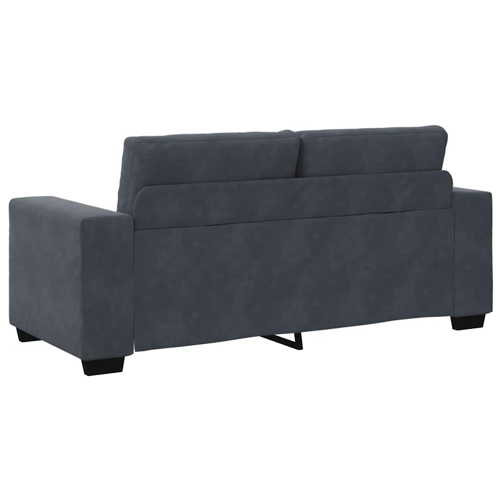 Loveseat Sofa Dark Grey 180x77x82 cm Velvet