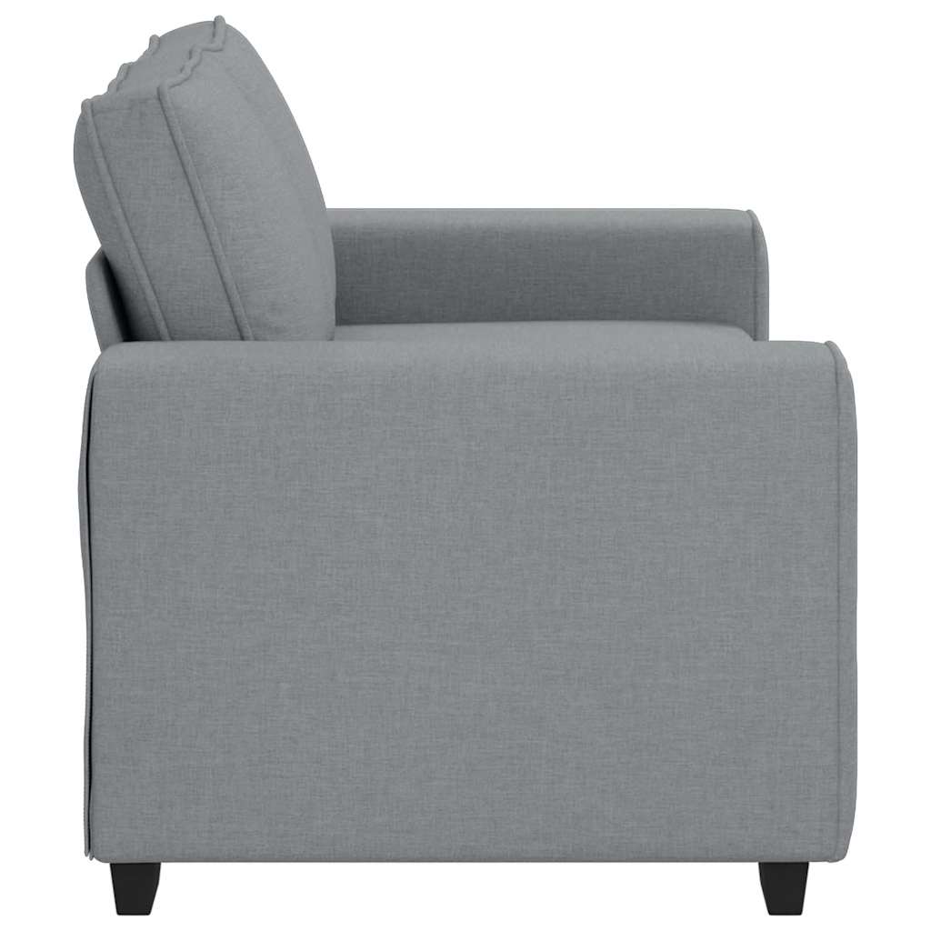 2-Seater Sofa Light Grey 120 cm Fabric