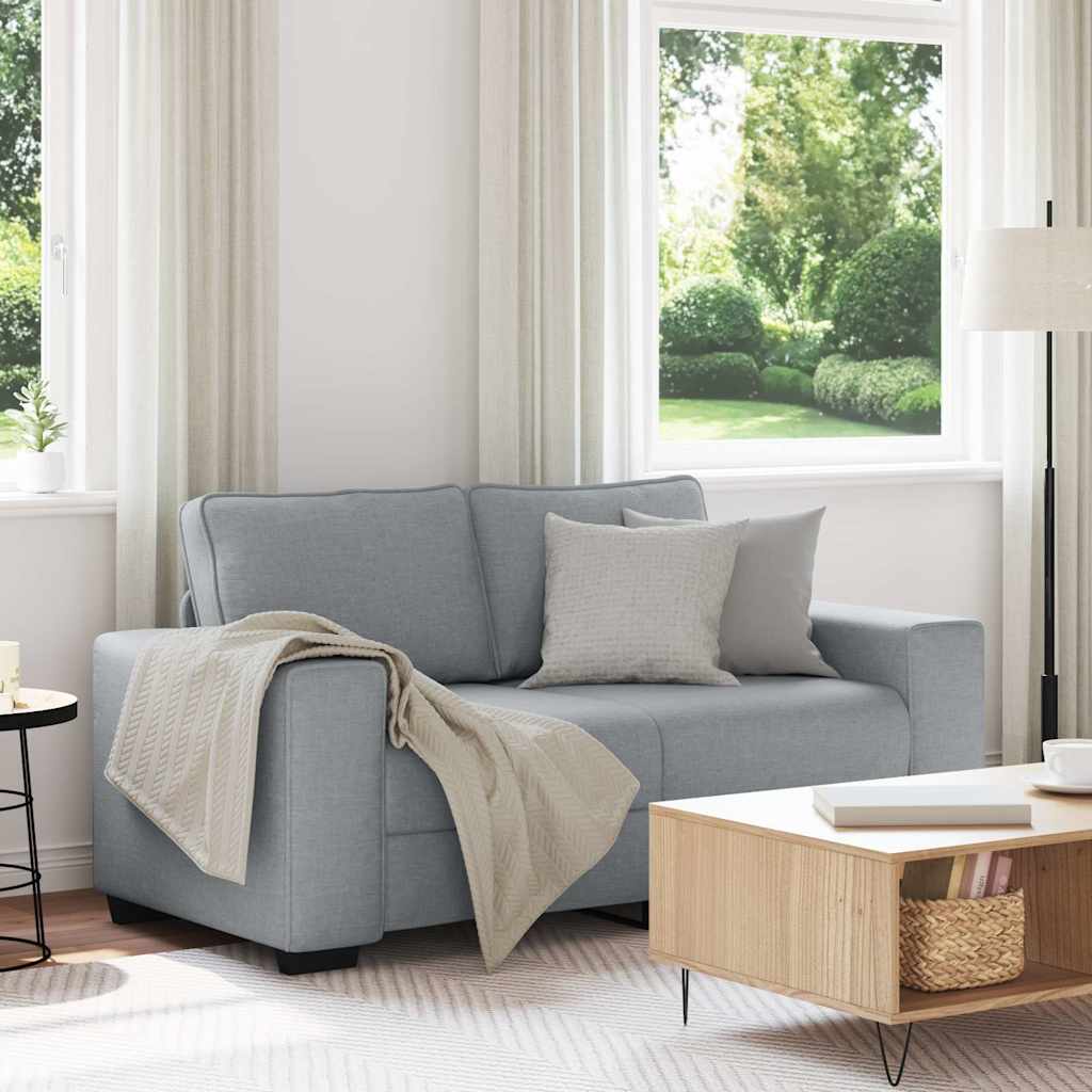 2-Seater Sofa?ight Grey 160x77x82 cm Fabric