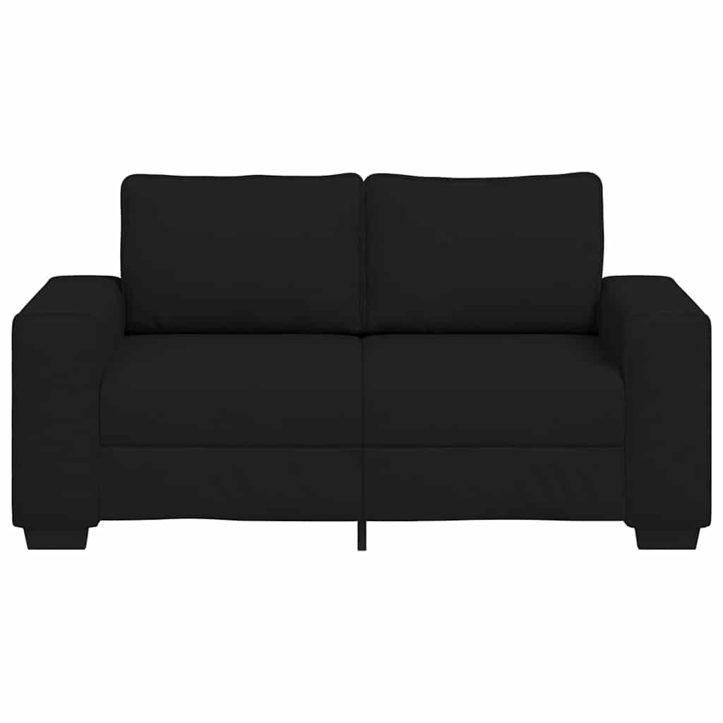 2-Seater Sofa Black 120 cm Fabric