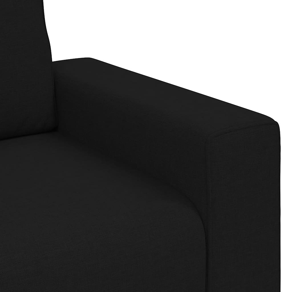 2-Seater Sofa Black 120 cm Fabric