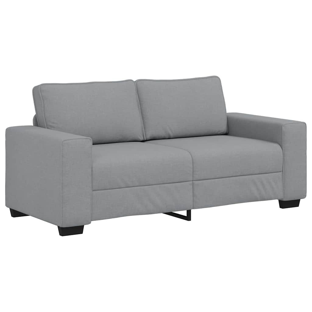2-Seater Sofa Light Grey 140 cm Fabric