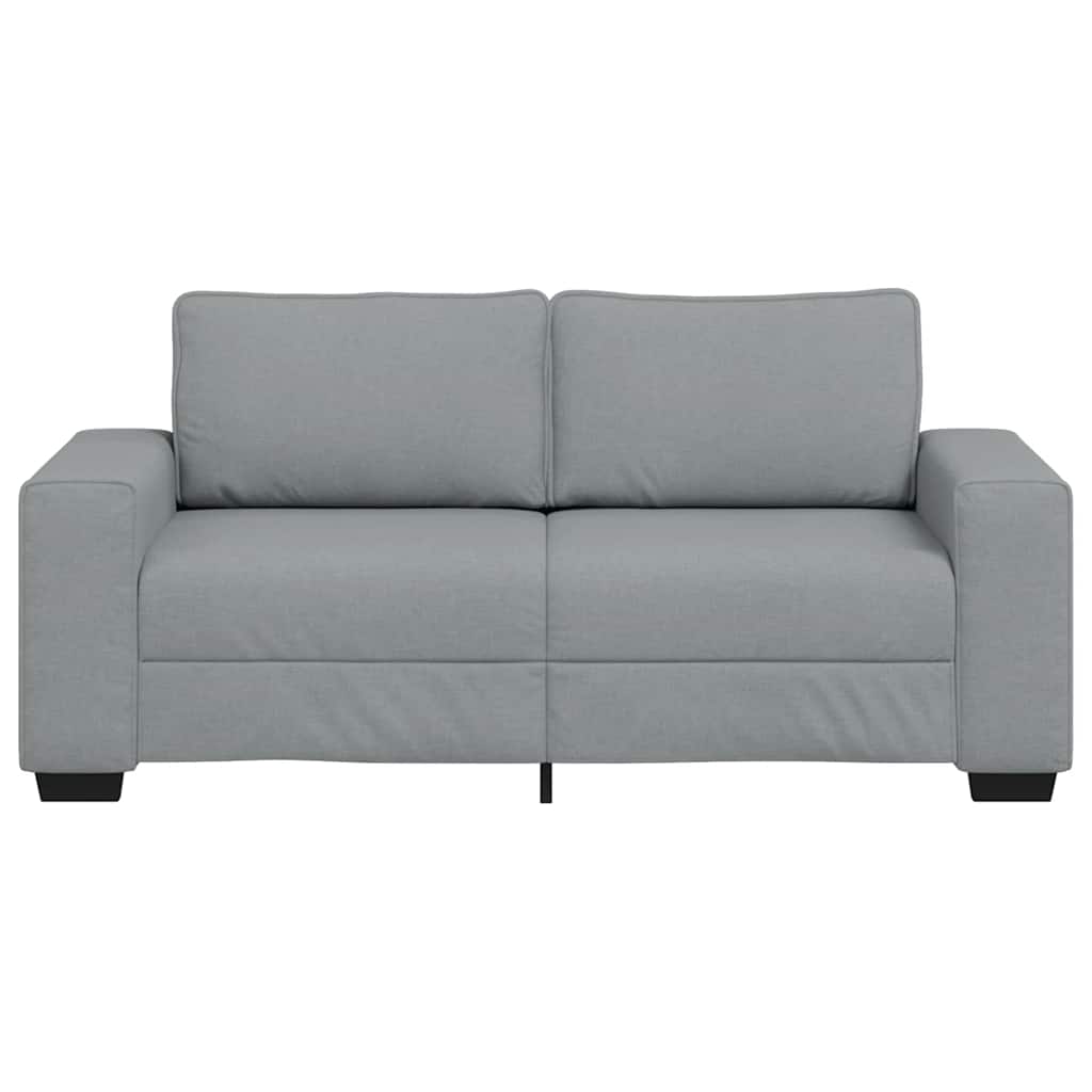 2-Seater Sofa Light Grey 140 cm Fabric