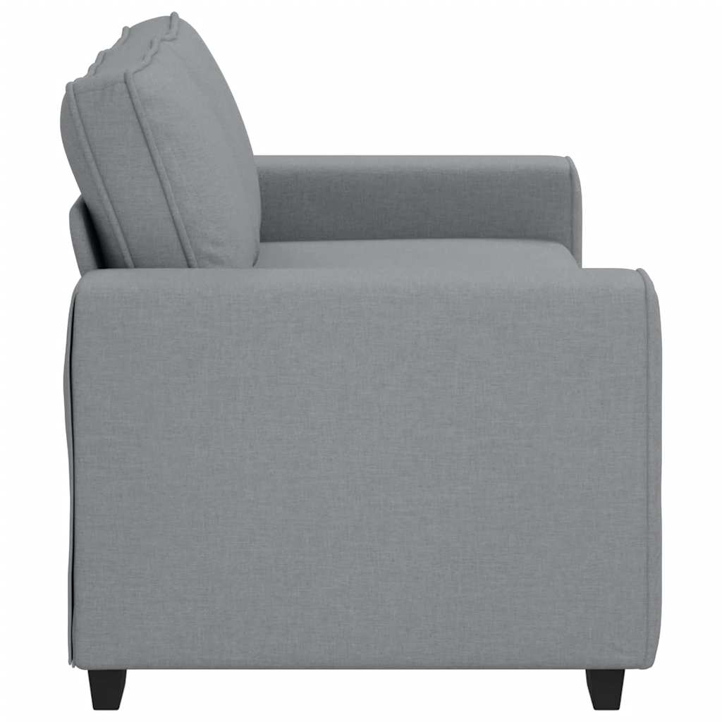 2-Seater Sofa Light Grey 140 cm Fabric