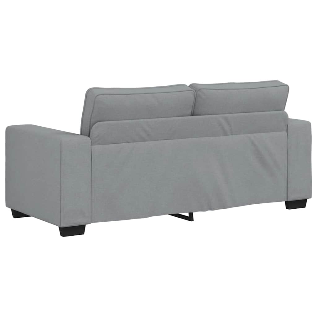 2-Seater Sofa Light Grey 140 cm Fabric