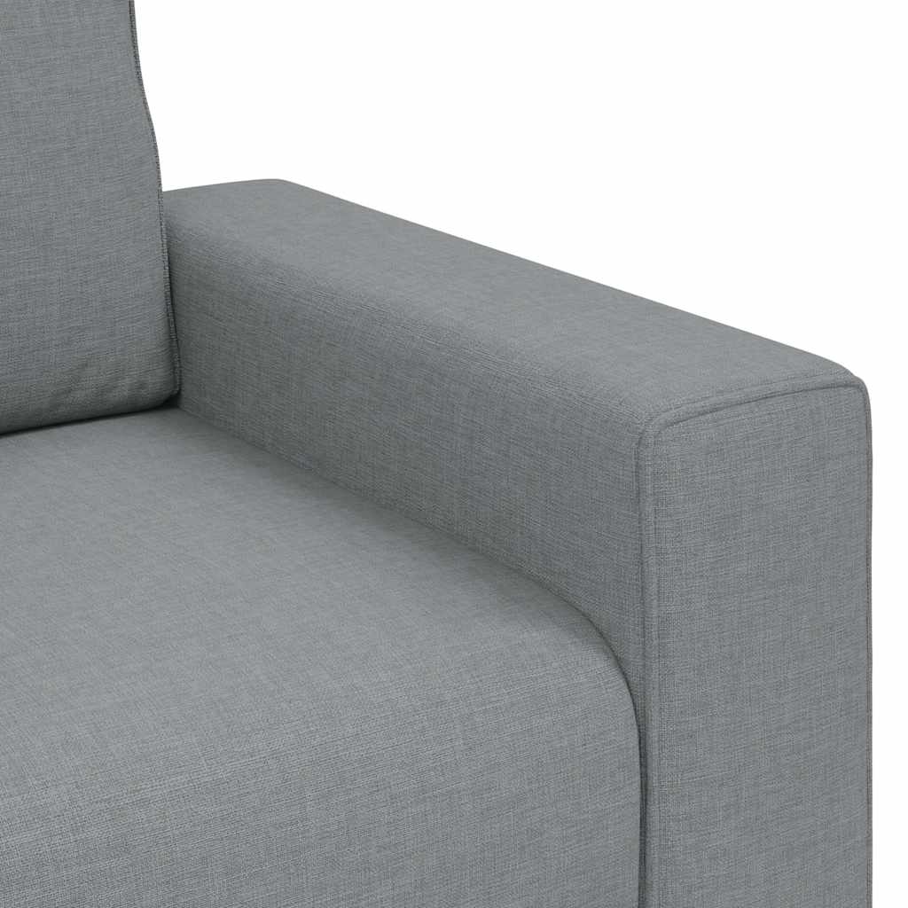 2-Seater Sofa Light Grey 140 cm Fabric