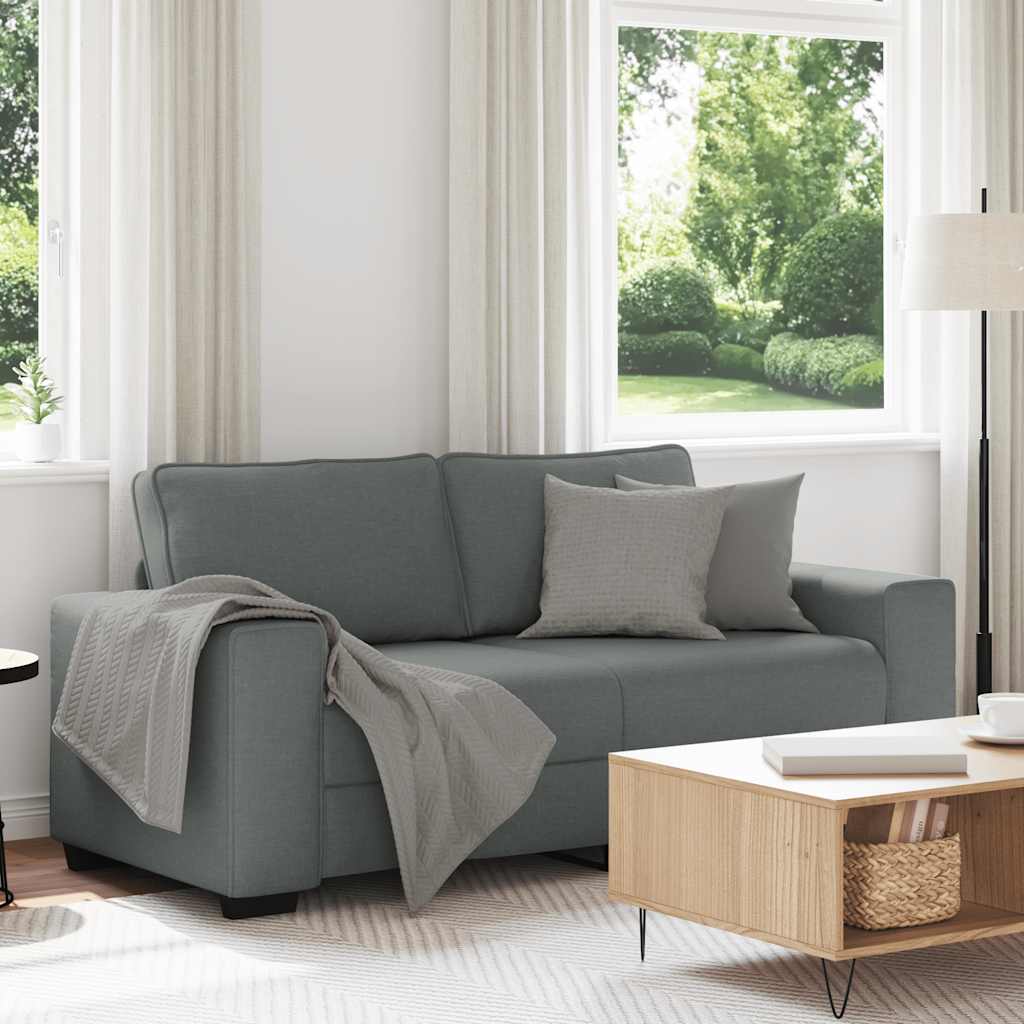 2-Seater Sofa?ark Grey 180x77x82 cm Fabric