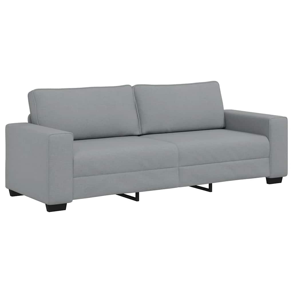 3-Seater Sofa?ight Grey 220x77x82 cm Fabric