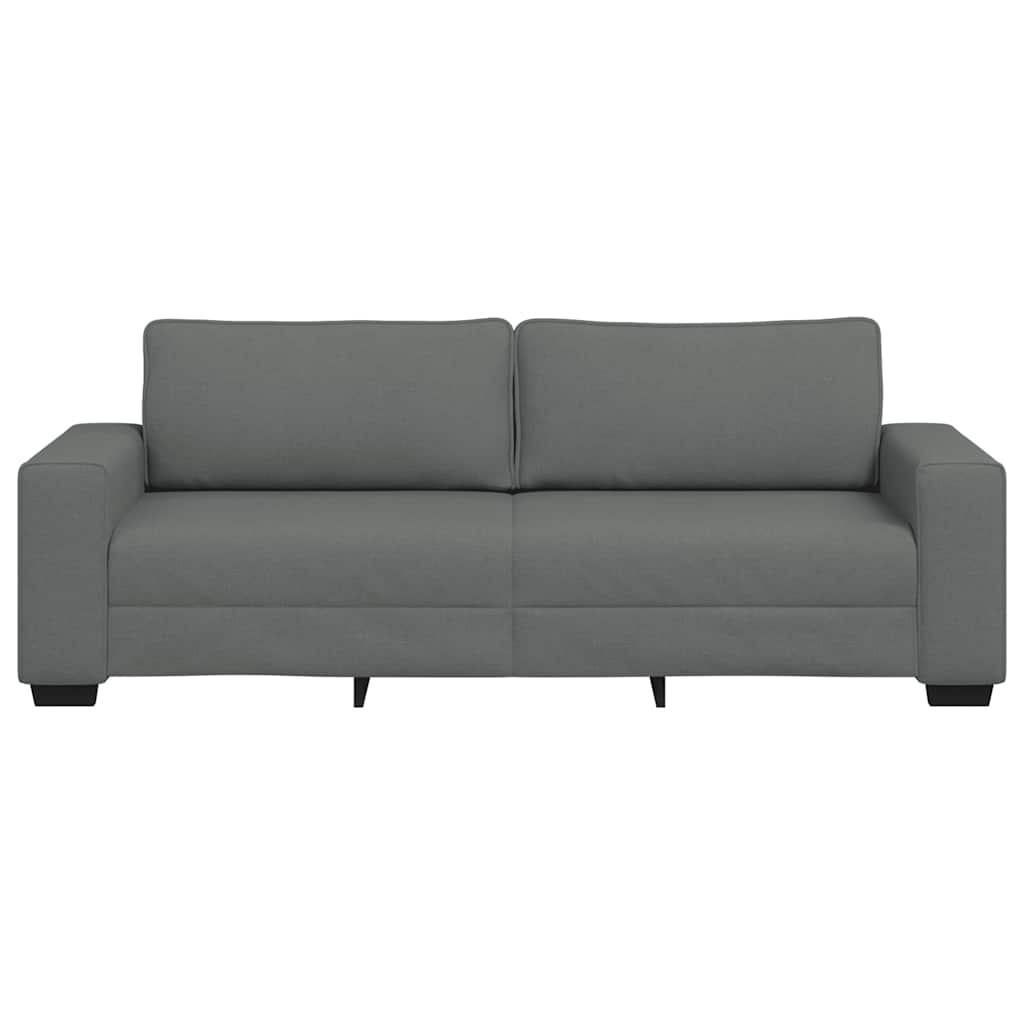 3-Seater Sofa?ark Grey 220x77x82 cm Fabric
