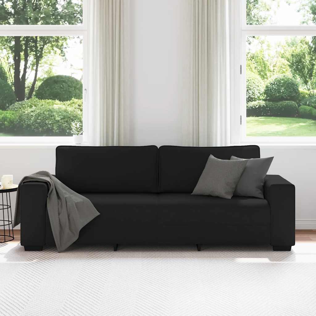 3-Seater Sofa?lack 220x77x82 cm Fabric