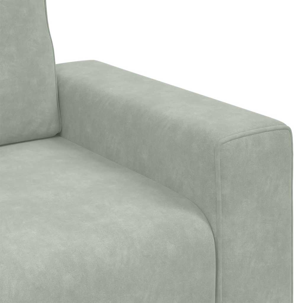 Sofa Chair Light Grey 100x77x82 cm Velvet