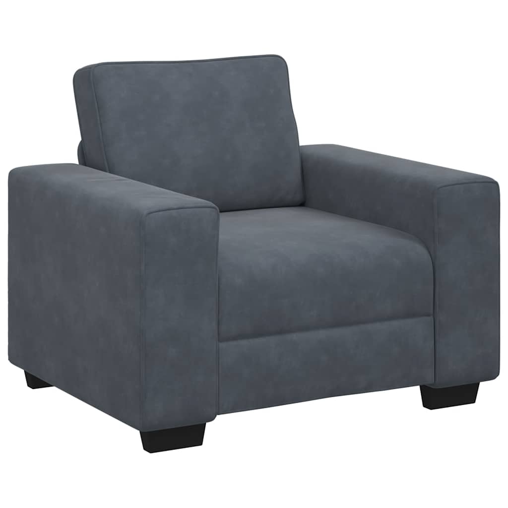 Sofa Chair Dark Grey 100x77x82 cm Velvet