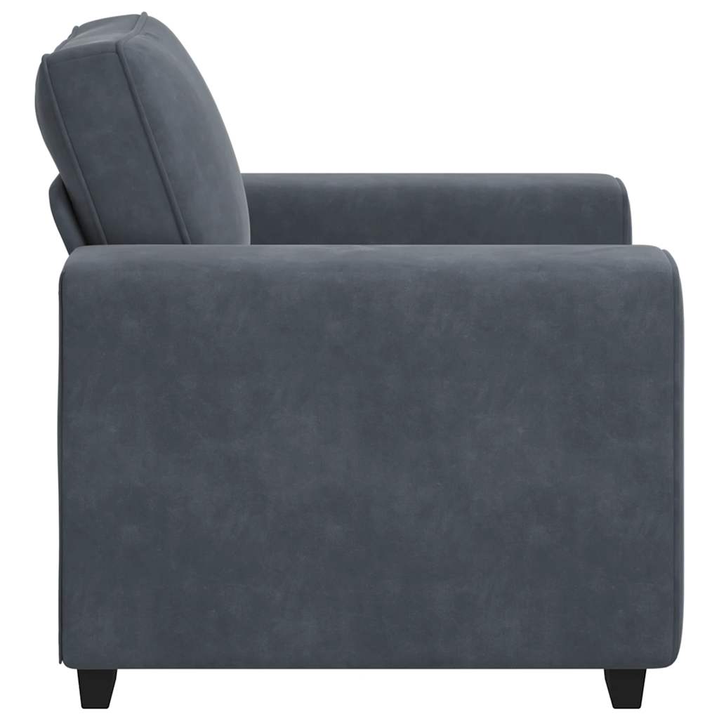 Sofa Chair Dark Grey 100x77x82 cm Velvet
