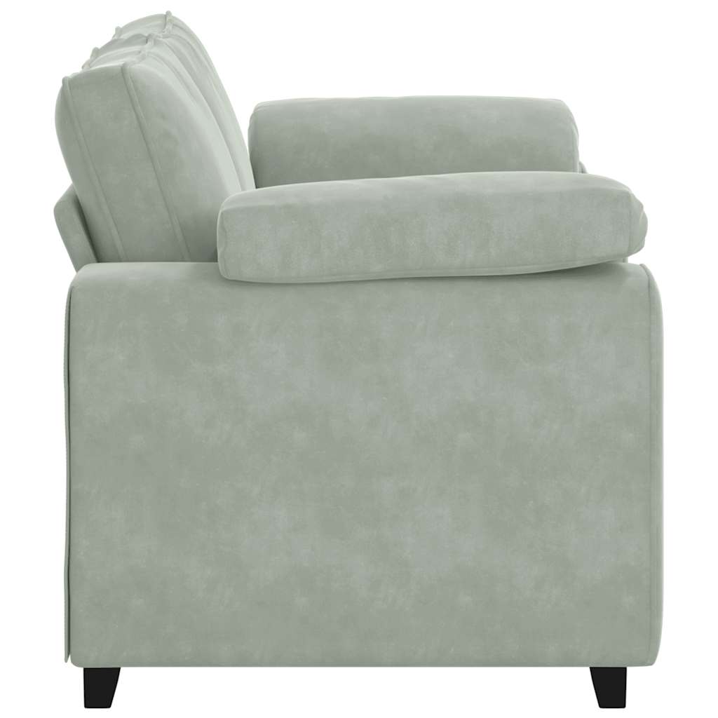 Loveseat Sofa Light Grey 160x77x82 cm Velvet