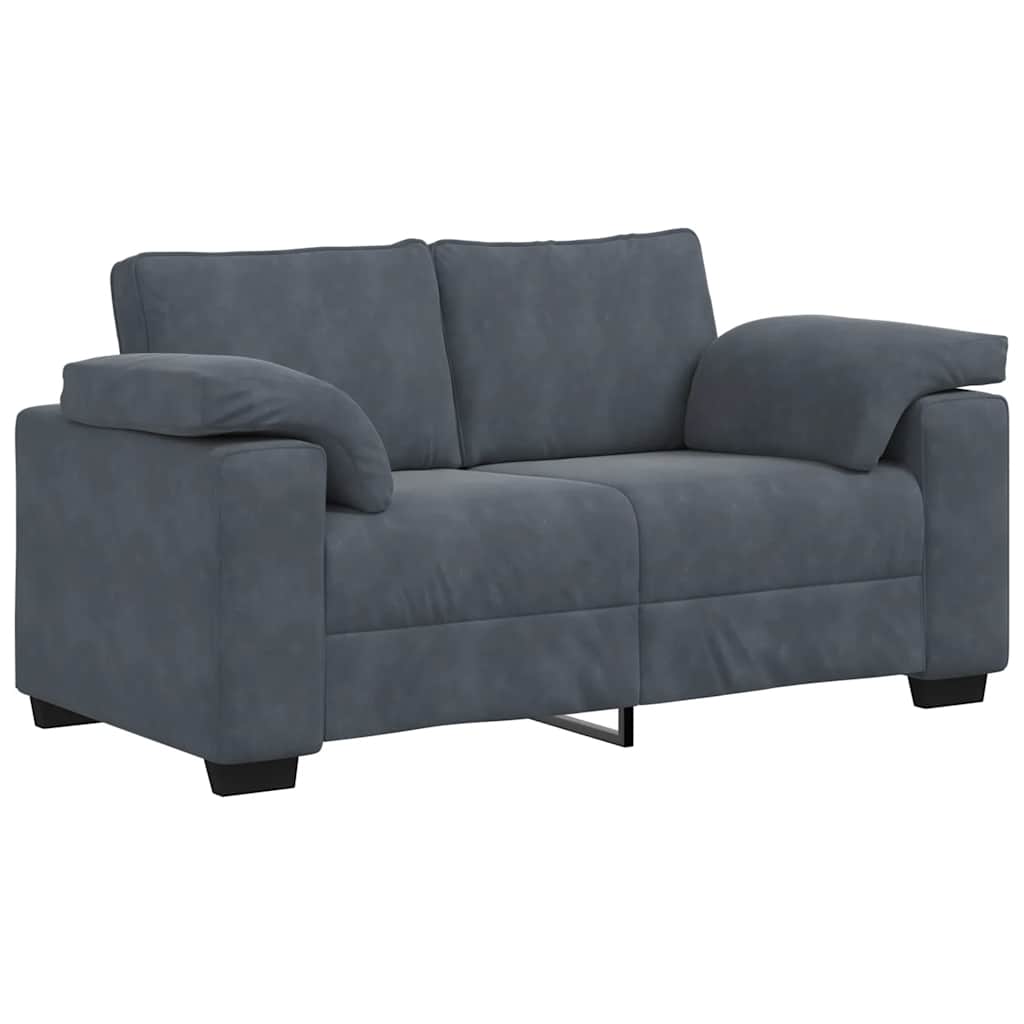 Loveseat Sofa Dark Grey 160x77x82 cm Velvet