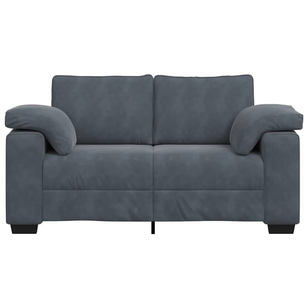 Loveseat Sofa Dark Grey 160x77x82 cm Velvet