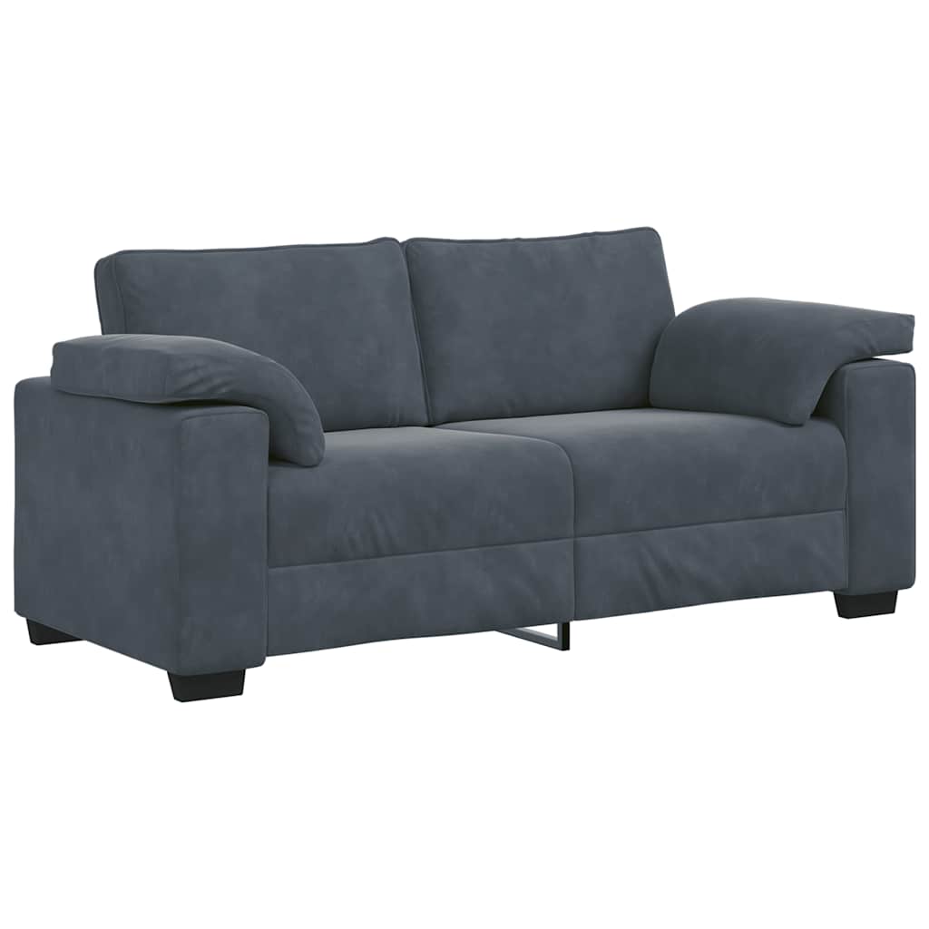 Loveseat Sofa Dark Grey 180x77x82 cm Velvet