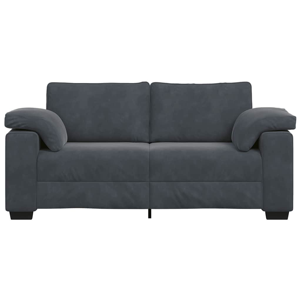 Loveseat Sofa Dark Grey 180x77x82 cm Velvet