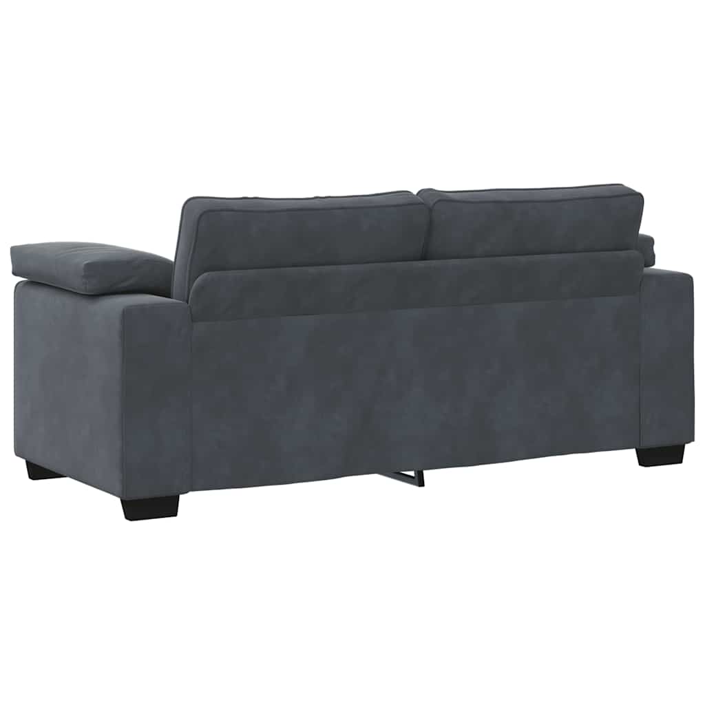 Loveseat Sofa Dark Grey 180x77x82 cm Velvet