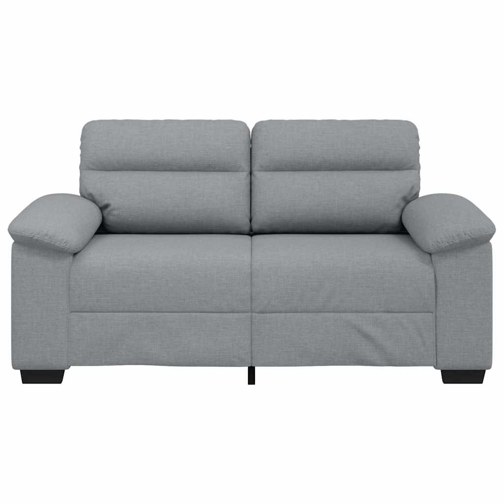 2-Seater Sofa Light Grey 120 cm Fabric