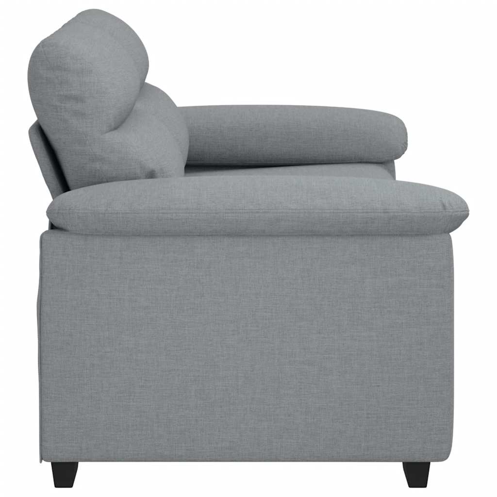 2-Seater Sofa Light Grey 120 cm Fabric