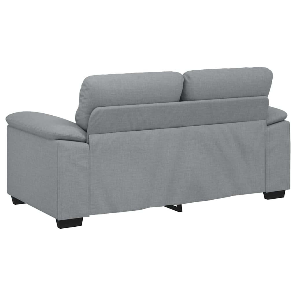 2-Seater Sofa Light Grey 120 cm Fabric