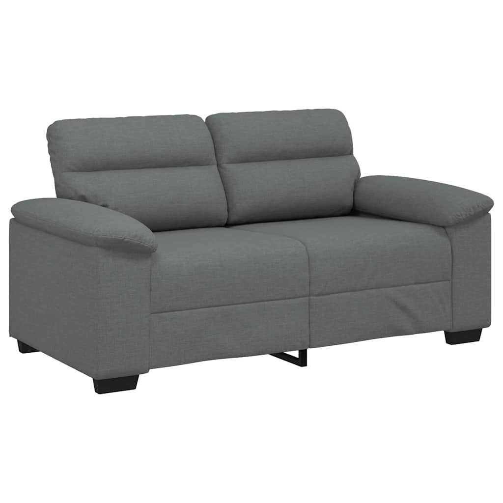 2-Seater Sofa Dark Grey 120 cm Fabric