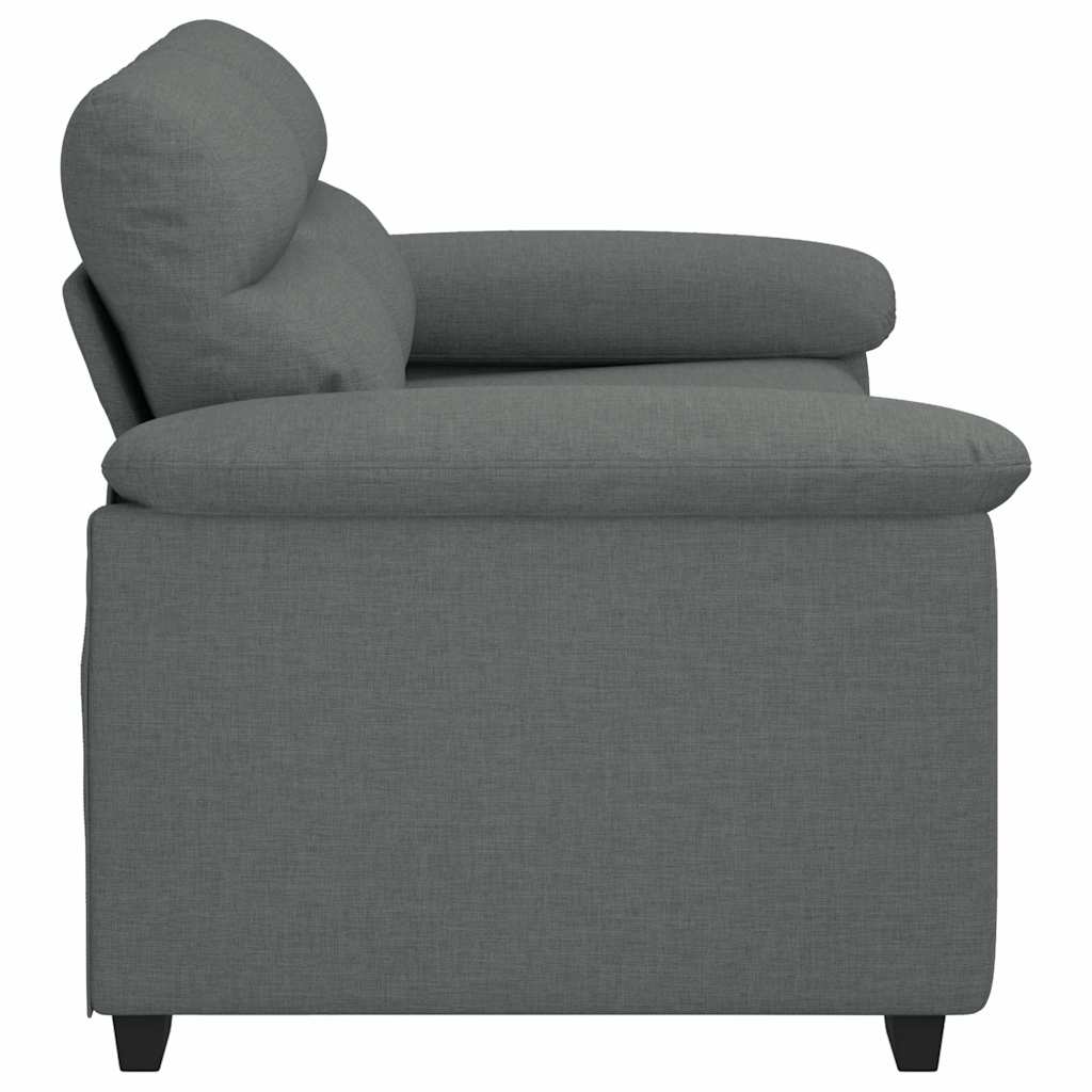 2-Seater Sofa Dark Grey 120 cm Fabric