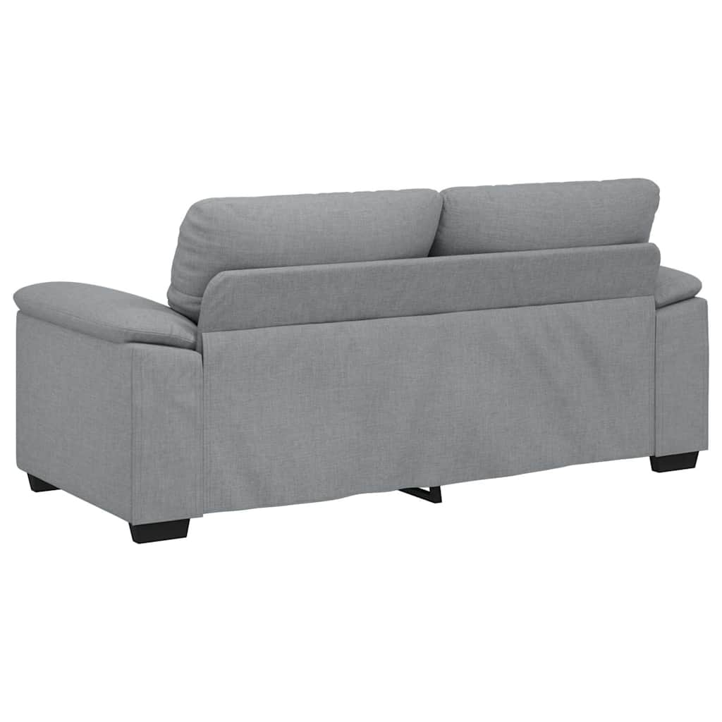 2-Seater Sofa Light Grey 140 cm Fabric