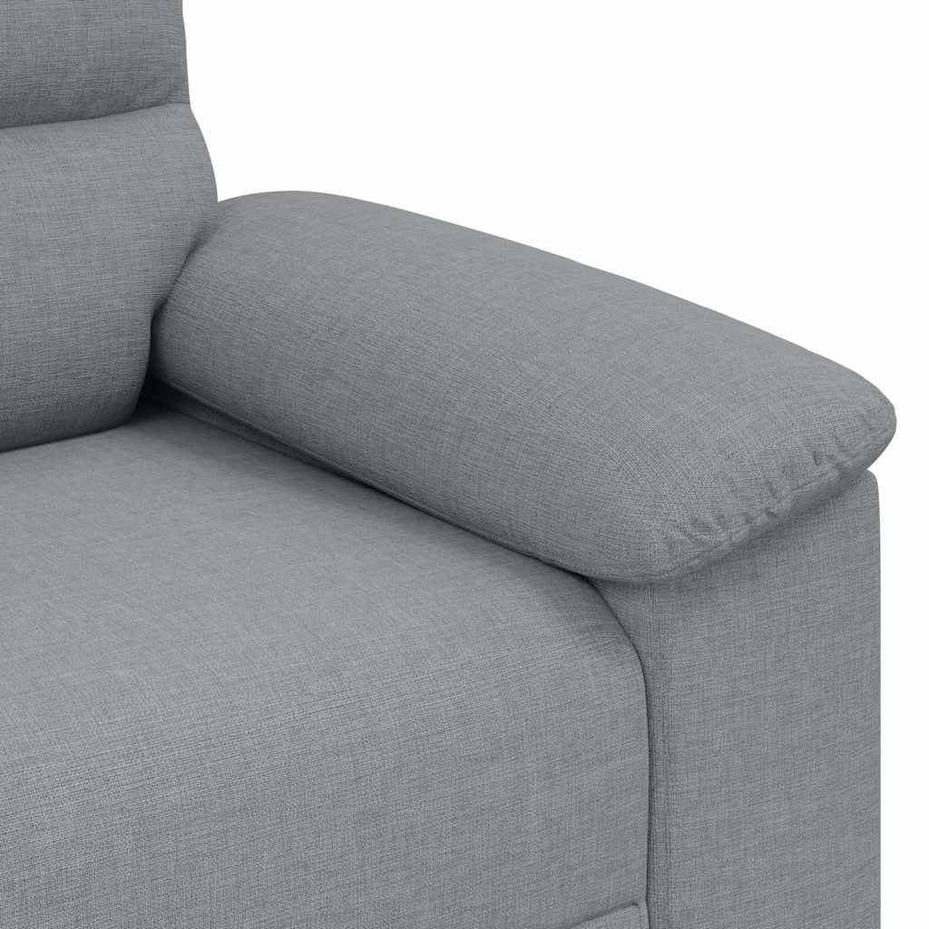 2-Seater Sofa Light Grey 140 cm Fabric