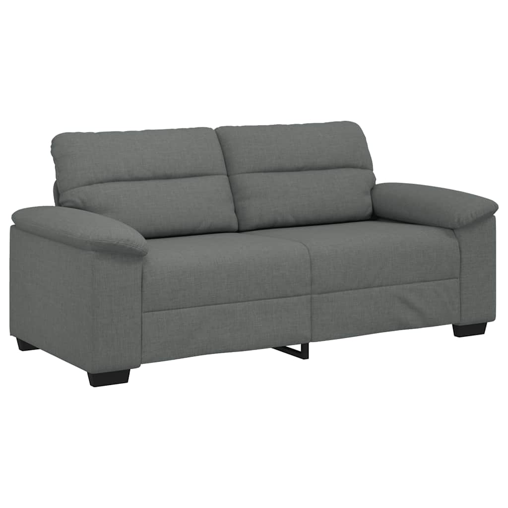 2-Seater Sofa Dark Grey 140 cm Fabric