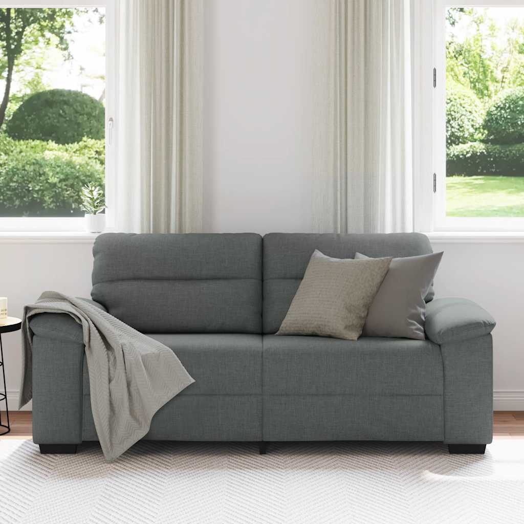 2-Seater Sofa?ark Grey 180x81x84 cm Fabric