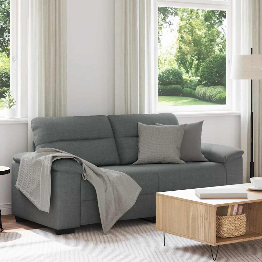 2-Seater Sofa?ark Grey 180x81x84 cm Fabric